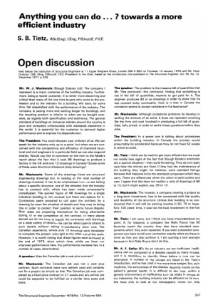 Open Discussion on Anything you can do?... Towards a More Efficient Industry by S.B. Tietz