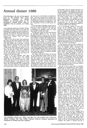 Annual Dinner 1986