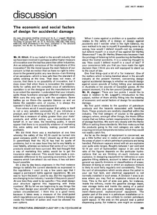 Discussion The Economic and Social Factors of Design for Accidental Damage