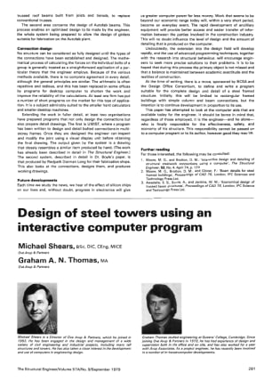 Design of Steel Towers Using an Interactive Computer Program
