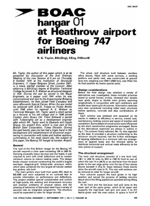 BOAC Hangar 01 at Heathrow Airport for Boeing 747 Airliners