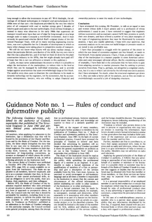 Cuidance Note No. 1 - Rules of Conduct and Informative Publicity
