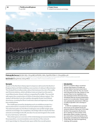 Ordsall Chord, Manchester: design of the UK's first network arch bridge