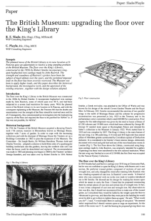 The British Museum: Upgrading the Floor Over the King's Library