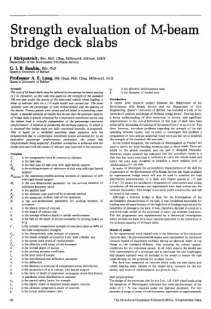 Strength Evaluation of M-Beam Bridge Deck Slabs