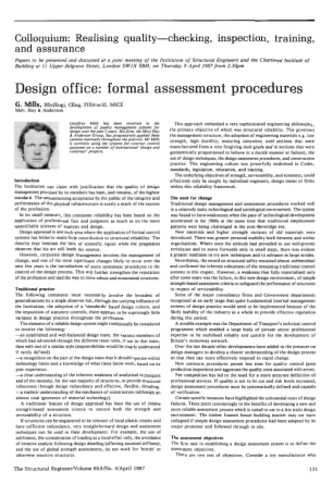 Colloquium: Realising Quality - Checking, Inspection, Training, and Assurance. Design Office: Formal