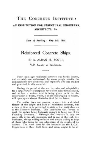 Reinforced concrete ships