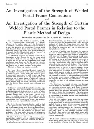 An Investigation of the Strength of Welded Portal Frame Connections and An Investigation of the Stre