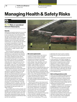 Managing Health & Safety Risks (No. 44): Risks on operational Network Rail property