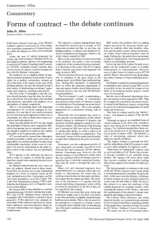 Commentary. Forms of Contract - the Debate Continues