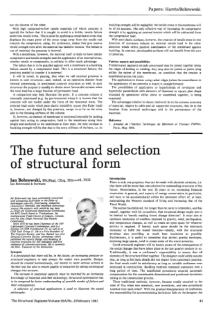The Future and Selection of Structural Form