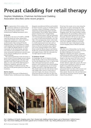 Precast cladding for retail therapy