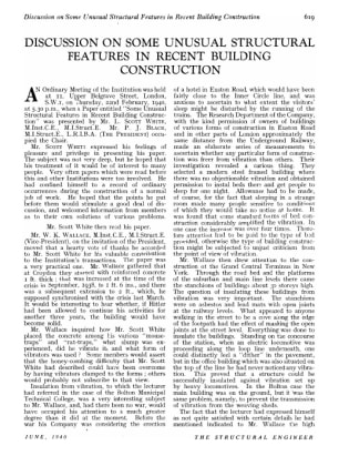 Discussion on some Unusual Structural Features in Recent Building Construction