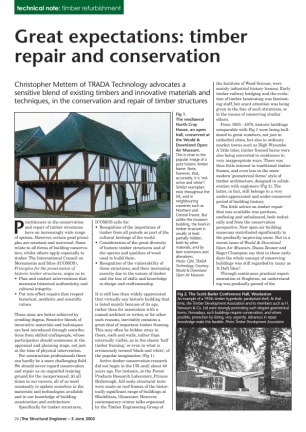Great expectations: timber repair and conservation