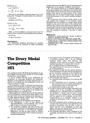 The Drury Medal Competition 1971