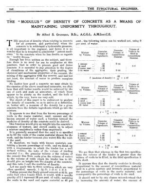 The "Modulus" of Density of Concrete as a Means of Maintaining Uniformity Throughout