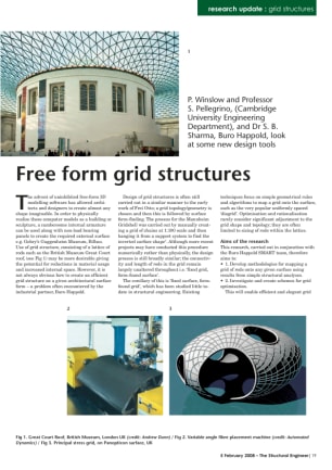 Free form grid structures