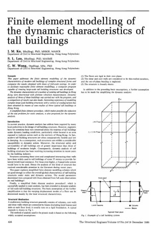 Finite Element Modelling of the Dynamic Characteristics of Tall Buildings