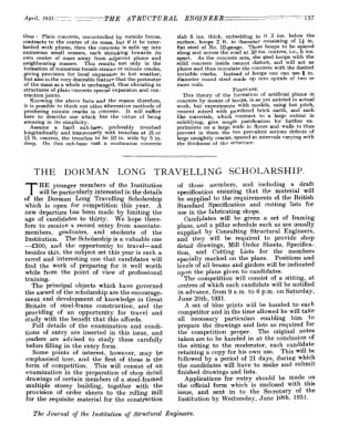 The Dorman Long Travelling Scholarship