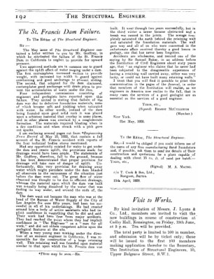 The St. Francis Dam Failure