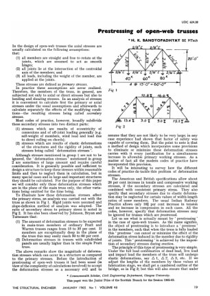 Prestressing of Open-Web Structures