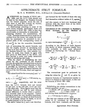 Approximate Strut Formulae