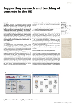 Supporting the teaching and research of concrete in the UK