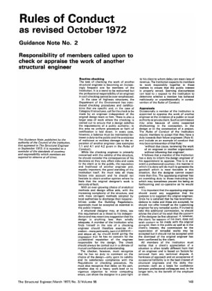 Rules of Conduct as Revised October 1972. Guidance Note No. 2.  Responsibility of Members called Upo