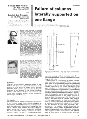 Failure of Columns Laterally Supported on One Flange