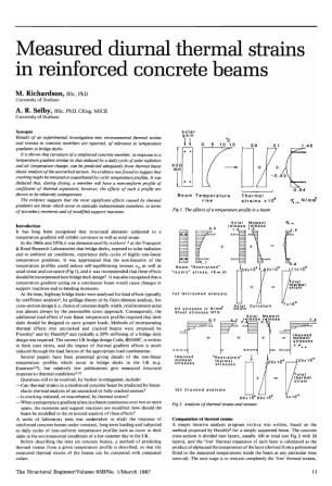 Measured Diurnal Thermal Strains in Reinforced Concrete Beams