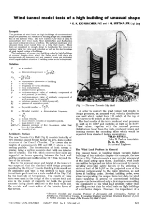 Wind Tunnel Model Tests of a High Building of Unusual Shape