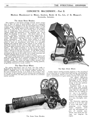 Concrete Machinery Part III. Machines Manufactured by Messrs. Goodwin, Barsby & Co., Ltd., of St
