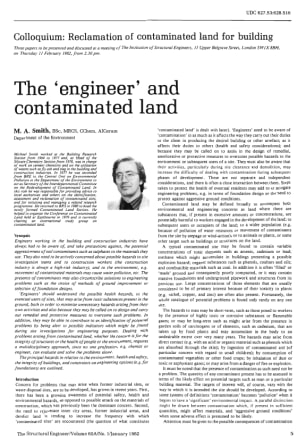 The Engineer and Contaminated Land
