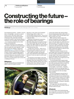 Constructing the future – the role of bearings