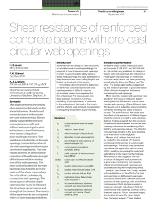 Shear resistance of reinforced concrete beams with pre-cast circular web openings