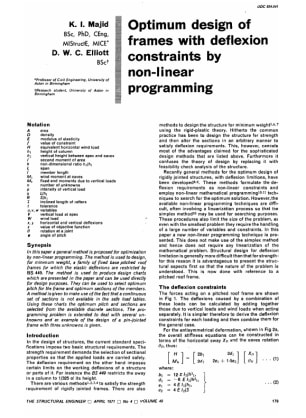 Optimum Design of Frames with Deflexion Constraints by Non-Linear Programming