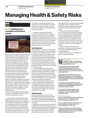Managing Health & Safety Risks (No. 32): Identifying and managing contaminated ground