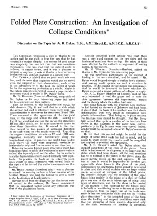 Folded Plate Construction: An Investigation of Collapse Conditions. Discussion on the Paper by A. R.