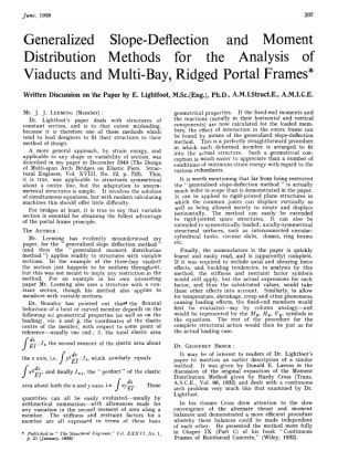 Generalized Slope-Deflection and Moment Distribution Methods for the Analysis of Viaducts and Multi-