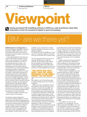 Viewpoint: BIM - are we there yet?