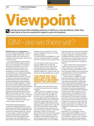 Viewpoint: BIM – are we there yet?