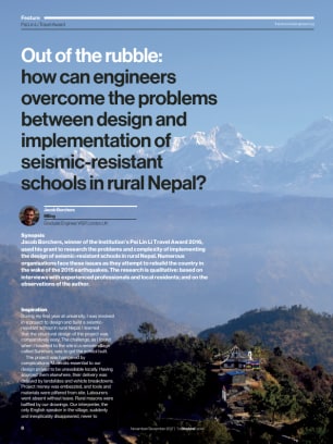 Out of the rubble: how can engineers overcome the problems between design and implementation of seismic-resistant schools in rural Nepal?