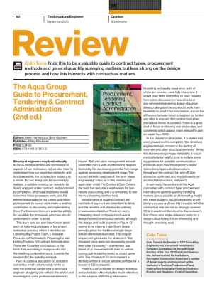 Book review: The Aqua Group Guide to Procurement, Tendering & Contract Administration (2nd ed.)