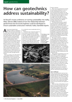 How can geotechnics address sustainability?