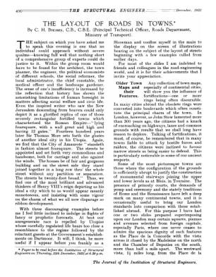 The Lay-out of Roads in Towns