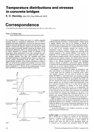 Correspondence on Temperature Distributions and Stresses in Concrete Bridges by E.C. Hambly