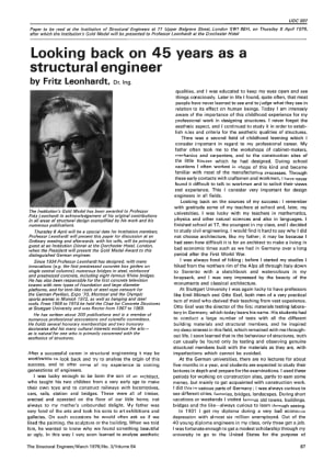 Gold Medal address: Looking back on 45 years as a structural engineer