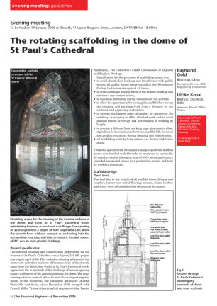 The Rotating scaffolding in the dome of St Paul's Cathedral