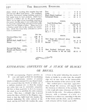 Estimating Contents of a Stack of Blocks of Bricks