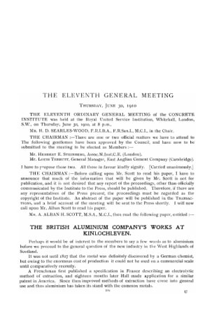 The British Aluminium Company's works at Kinlochleven